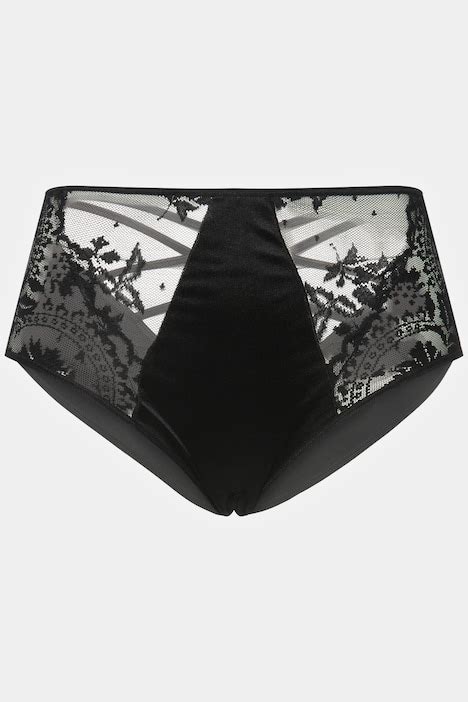 Culotte Taille Haute Avec Ouverture Satin Et Dentelle Culottes Lingerie