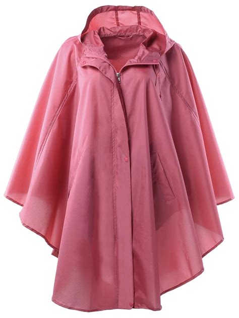 Gabardina Impermeable Con Capucha Para Mujer Poncho De Lluvia Elegante