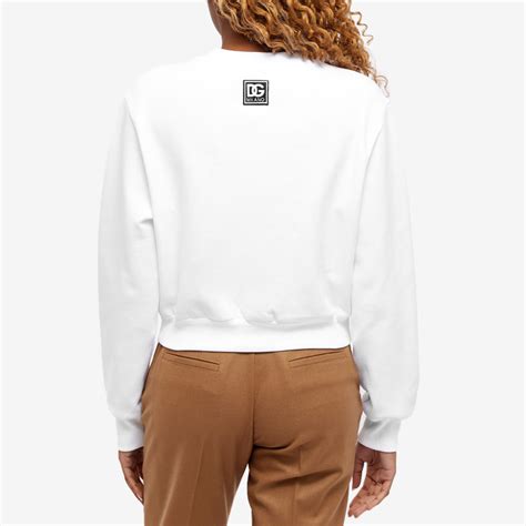 Dolce And Gabbana Round Neck Logo Sweat Bianco Ottico End Gb