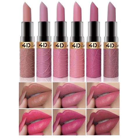 Matte Lippenstift Set Pcs Lippenstift Pack Mit Nude Rose Kaffee Braunt Ne Wasserdicht