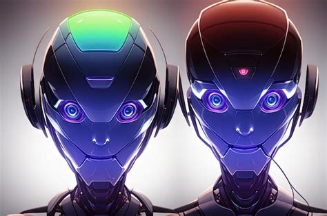 Premium AI Image A Queer Fluid Gay Robot Falls In Love With A Human Illustration Generative Ai