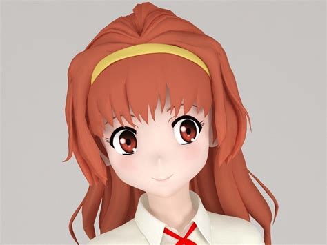 Arisa Takanomiya Anime Girl Pose 01 3d Model Cgtrader