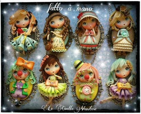 Doll Polymer Clay Bamboline Fatto A Mano Idee Per Bambini