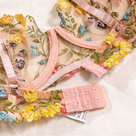 Conjunto De Soutien Floral Feminino De Lingerie Sexy Lace Shopee Brasil