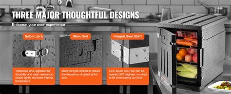 Vevor Insulated Food Pan Carrier Qt Hot Box For Catering Lldpe Food Box Carrier With Double