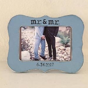 Same Sex Gay Wedding Gift Engagement Gift Personalized Picture Frame Gift Same Sex Marriage Gay