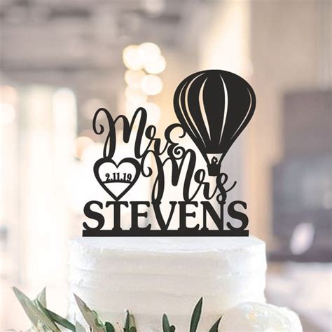 Hot Air Balloon Wedding Cake Topper Wedding Cake Topper Mr Etsy