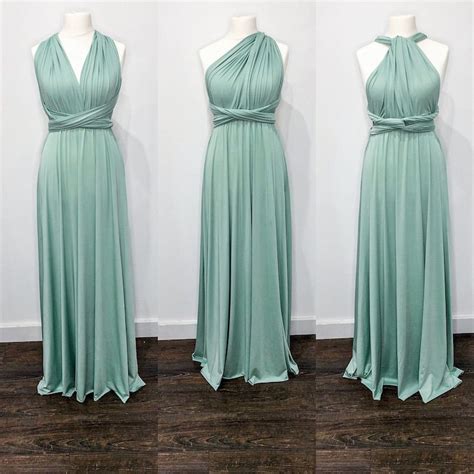 Multiway Sage Green Infinity Bridesmaid Dress For Etsy Multi Way