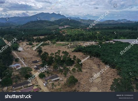 View After Effects Extreme Landslides Flood Stock Photo 2209966691 ...