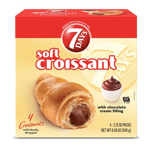 7Days Soft Croissant, Chocolate Croissant (4 Pack), On The Go Breakfast ...