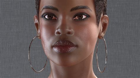 Nude Dark Skin Woman Rigged For Cinema 4D 3D Model 199 C4d Free3D