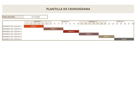 Plantilla De Cronograma Onlyoffice Onlyoffice