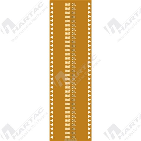 PB842 89 300 Pipemarker Type T S A Non Ref Pk10 Hot Oil White On