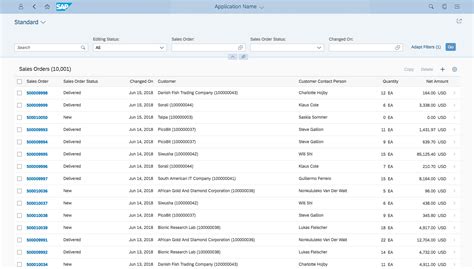 List Report Floorplan Sap Fiori Design Guidelines