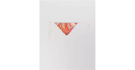 Emilio Pucci Low Rise Tie Side Bikini Briefs In Pink Lyst