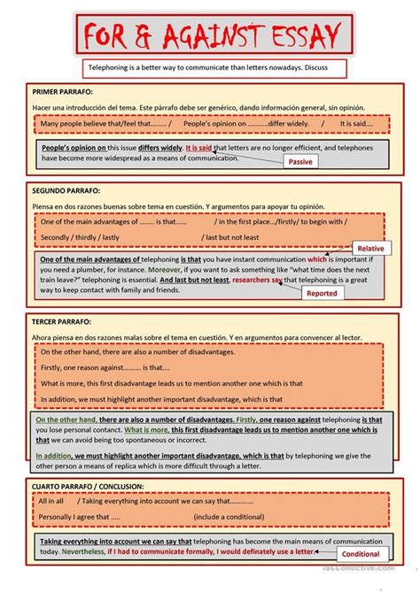 A For And Against Essay