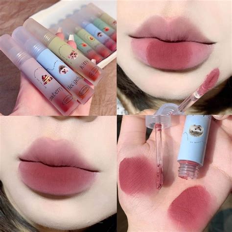 Beyprern 1 3Pcs Nude Liquid Lipstick Set Velvet Matte Lip Gloss Long L Lip Gloss Cosmetics