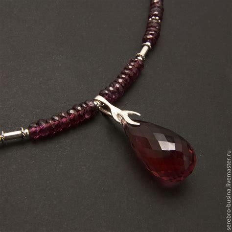Колье. Изысканное Гранатовое. | Long necklace handmade, Nature necklace ...