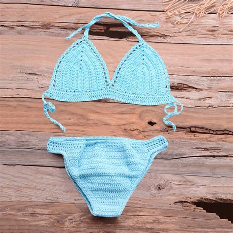 Finelylove Swimsuits For Big Busted Women Lightly Lined Cut Out Bra Style Bikini Blue L