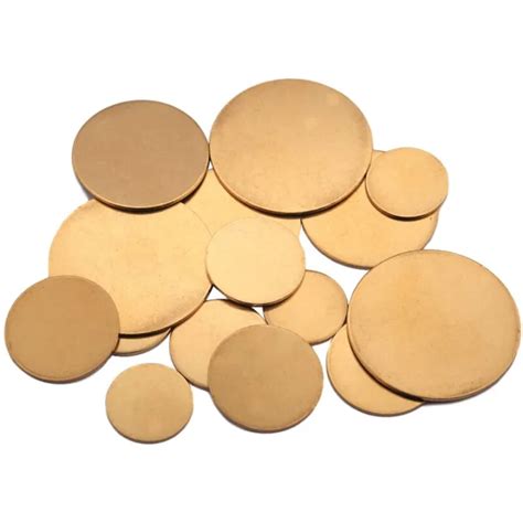 Thickness 05123mm H62 Solid Brass Disc Round Plate Sheet Diameter