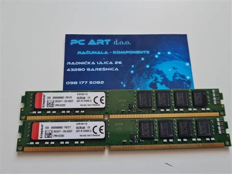 Kingston KVR16N11/8 16GB (2X8GB) DDR3, PC3 12800, 1600 MHz - Račun/R1