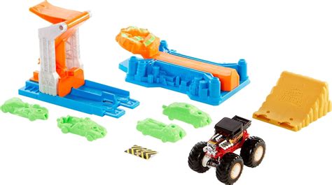 Hot Wheels Monster Trucks Launch And Bash Play Set Bigamart