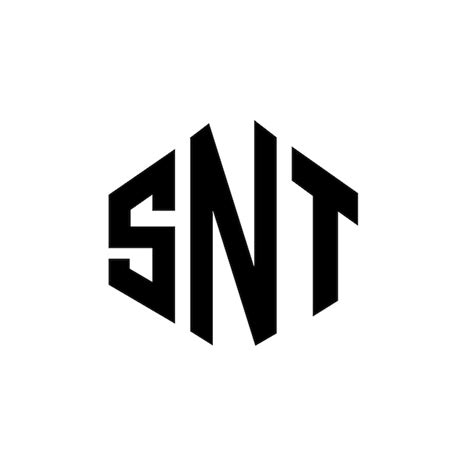 SNT-Letter-Logo-Design mit Polygon-Form SNT-Polygon- und Würfelform ...