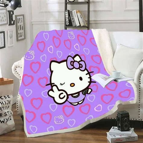 Hello Kitty Blankets Weighted Fluffy Stitch King Size And Throws Plush