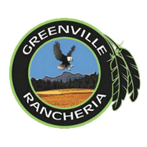 The Greenville Rancheria Logo With An Eagle Flying In The Sky And