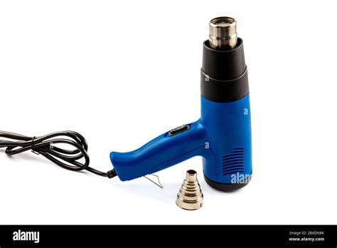Industrial Heat Gun Hot Air Gun With Nozzles Isolated On White Background Stock Photo Alamy