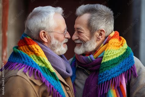 Beautiful Picture Generative Ai Concept Of A Lesbian Gay Hugging Couple Celebrating Lgbtq Pride