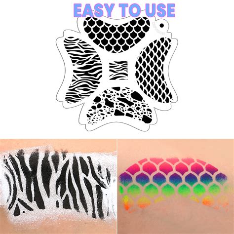 Animal Print Face Stencils