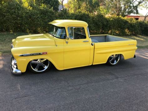 1959 Chevy 3100 Apache Bagged Shortbed Fleetside Patina For Sale