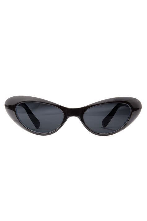 50s Miss Katka Retro Cat Eye Sunglasses Black