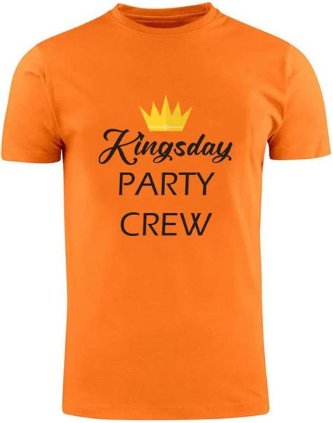 Kingsday Party Crew Oranje T Shirt Koningsdag Koning Unisex Bol