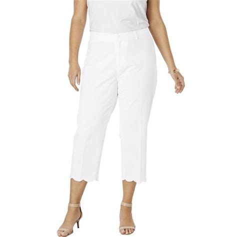 Jessica London Stretch Poplin Classic Cropped Straight Leg Pant Size 28w