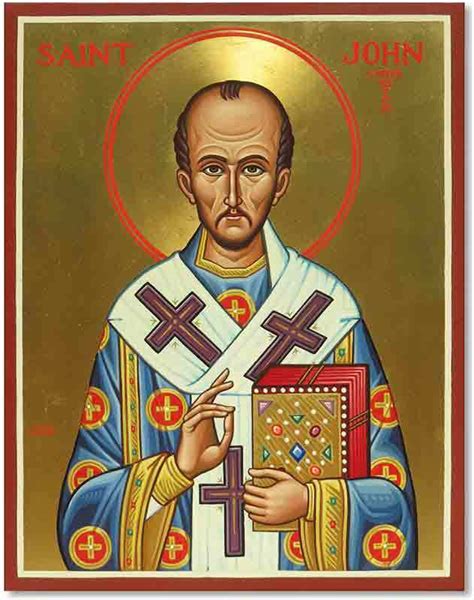 Saint John Chrysostom Original Icon, 11 x 14 Original Icons: Monastery ...