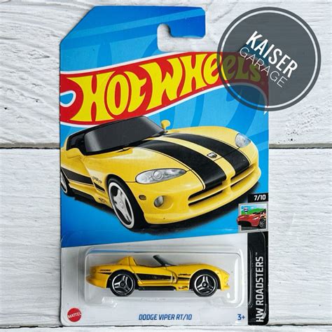 Hot Wheels Dodge Viper RT Yellow HW Roadsters Shopee Malaysia
