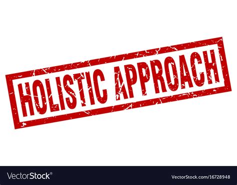 Square Grunge Red Holistic Approach Stamp Vector Image