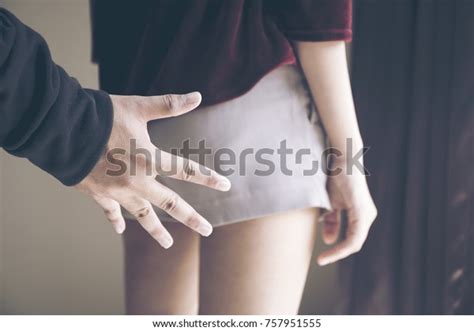 Hand Man Touching Woman Butt Ass Stock Photo 757951555 Shutterstock
