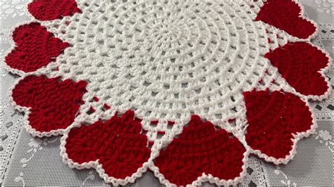 Centro De Mesa Con Corazones Paso A Paso A Crochet Youtube