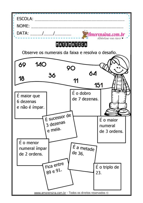 Desafios De Matematica 3 Ano - Atividades de matemÁtica multiplicaÇÃo e desafios 3º ano bncc – Artofit