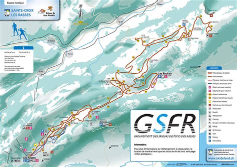 BERGFEX Plan Des Pistes Sainte Croix Les Rasses Ski De Fond Sainte