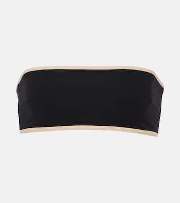 Bandeau Jersey Bikini Top In Black Toteme Mytheresa