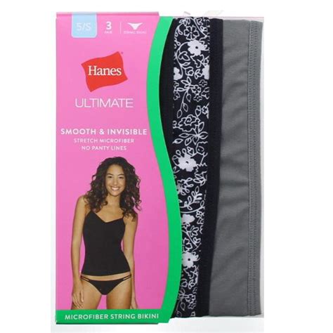Hanes String Bikini Underwear Panty Women S Ultimate Smooth Stretch