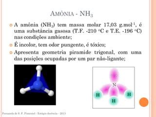 Massa Molar Da Amonia - 3°aula produção da amônia | PDF