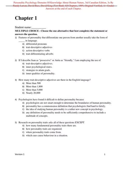 Personality Psychology Domains Of Knowledge About Human Nature 6