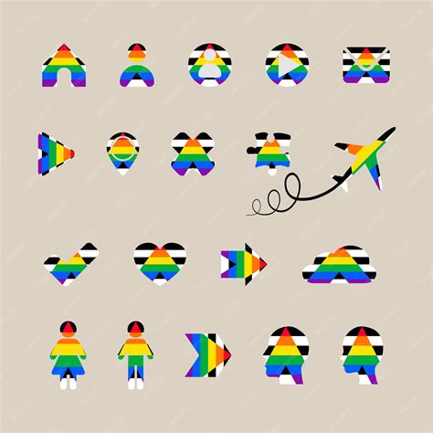 Premium Vector | Straight ally pride flag lgbt rights icons and symbols