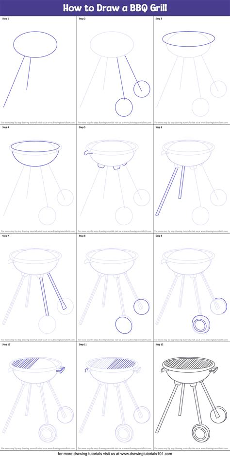 How To Draw A Bbq Grill
