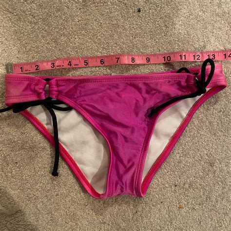 Y K Vintage Trashy Hot Pink Bikini Bottom With Gem Depop